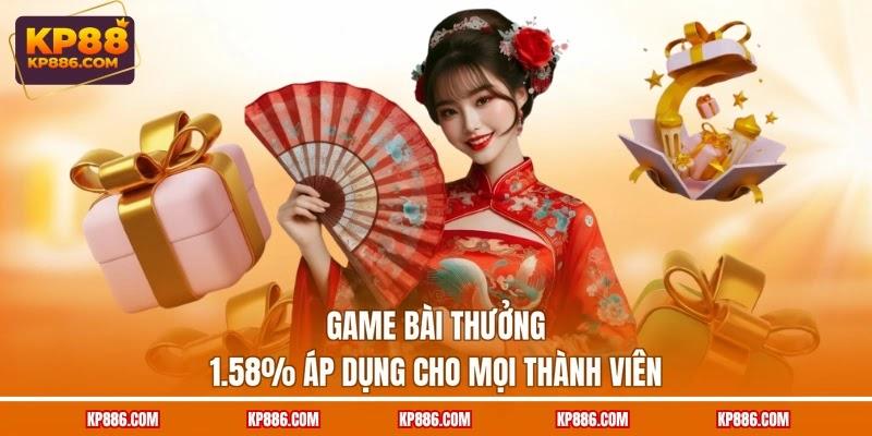 Game bài thưởng 0.5% áp dụng cho mọi thành viên